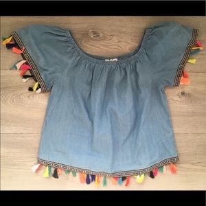 Speed Limit MPH tassel blouse